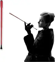 Eitonbu Audrey Style Vintage Extendable Cigarette Holder,Vintage Metal Long Cigarette Hlder,Long Old-Fashioned Cigarette Holder for Costume Cosplay,Inspired by BAT's(Red) ﻿