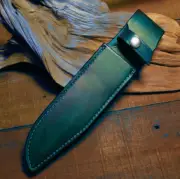 knife blade sheath scabbard case dagger sword cow leather customize blue Z1009