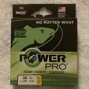 POWER PRO BRAIDED FISHING LINE 30lb. X 300yds. HIGH VIS YELLOW NIP BRAID