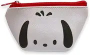 Friend Sanrio Pochacco Face Boat Type Multicolor Cosmetic Pouch Bag, 4.3 x 3 x 2 inches, Waterproof, Travel/On-the-go Makeup Storage