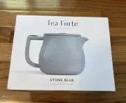 NEW - TEA FORTE FIORE TEAPOT WITH INFUSER - STONE BLUE