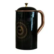 Pure Copper Water Jar Jug for Table Bedroom 1.5 Litre Printed Home Decor Gift