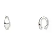 Bail, Ice Pick, 20 Silver Plated Brass Prong 6x2.5mm with 3.5mm Grip Length