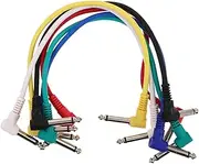GALPADA 6pcs Electric Guitar Cable Electric Bass Cable Bass Amp Cord Guitar Pedal Patch Cords Audio Connect Wire Musical Instrument Accessories Metal