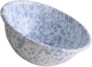 BEBEMOKO Retro Enameled Bowl Vintage Kitchen Tableware Food Serving Bowl for Home Parties and Outdoor Use for Soup Salad and Noodles Fine Craftsmanship and Design