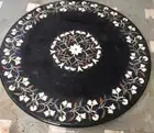 18'' Marble Dining Coffee Side Table Top Mosaic Marquerty Inlay Work round