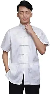 [MAIFURUN] Clothing Tang Suit Male Hanfu Tops Summer Short Sleeve Oriental T Shirt Kung Fu Coat Cardigan Men Jacket