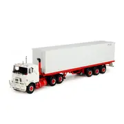 Tekno 1:50 Scale Mack F700 With 3 Axle Flat Top Trailer And 40' Container Model