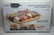 Sabatier Build A Board Bamboo Serving Board Locking Lid 11" X 14" NEW SEALED