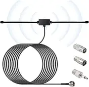 DAB FM Radio Antenna FM Dipole Antenna with 3 m Extension Cable for Portable Radio Tuner Stereo Receiver AV Receiver Amplifier HiFi Receiver Indoor Pioneer Onkyo Yamaha Marantz Bose Music System