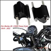 Motorcycle 2 Rise Bar Riser For Harley Sportster XL1200X Forty-Eight 2010-2022 CNC Aluminum 1 Handlebar Riser Extension Black polish