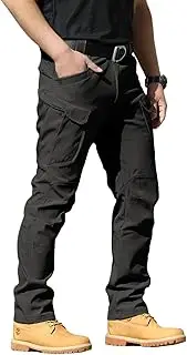 [AUTIWITUA] Men's Tactical Pants Water Resistant Flex Ripstop Cargo Pants Lightweight Hiking Pants with Multi Pockets(No Belt)