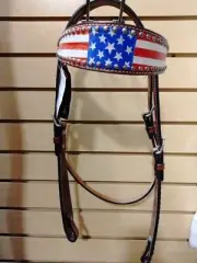 Bar H Patriotic Browband Headstall. New With Tags.