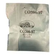 Germanow-Simon Mach (GS) CO308-97 Watch Crystal 15.6x9.5 NOS Part Flexo Elgin