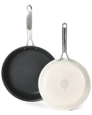 Martha Stewart Lockton 2pc Aluminum 10in & 12in Frying Pan Set