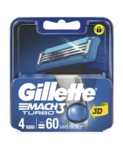 New Gillette Mach3 Turbo Blades Refill 4 Pack AU STOCK 100% ORIGINAL SEALED