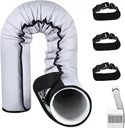 Insulated Hose Cover | Reusable AC Hose Vent Cover with Buckle Straps | Sealing Home Improvement Tool, Appliances Supplies for Garage