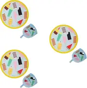 [Fisura] Unisex Ice Cream, 3 Pieces Foldable Round Fan, One Size, Ice Cream Pack of 3, One size