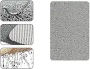 EZONEDEAL Non-Slip Bathtub Mat Shower Mats PVC Loofah Bathroom Without Suction Cups for Wet Areas Quick Drying Grey (40 * 60 CM)