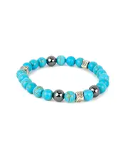 Jean Claude Silver Gemstone Stretch Bracelet