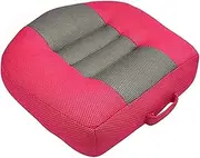 Car Booster Seat Cushion, Car Booster Cushion Office Mat, Car Seat Pad Heightening Height Boost Mat Portable Breathable Mesh (Red)