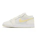 NIKE 休閒鞋 AIR JORDAN 1 LOW GS 大童 女鞋 白 黃 AJ1 [ACS] FV8486-181