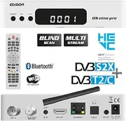 EDISION OS NINO PRO S2X + T2/C White, E2 Linux Full HD Combo Receiver, H265 HEVC, Multi Stream, Blind SCAN, WiFi on Board, Bluetooth, White Color