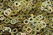 (6,500) Hardened 3/8 Flat Washer F436 SAE Grade 8 - Yellow Zinc Plated BULK