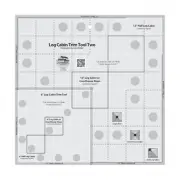 US Seller Creative Grids 6in & 8in Log Cabin Trim Tool Quilt Ruler CGRJAW2