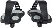 Stational Pedals - 1 Pair of Exercise Bike Pedals with Extended Suspenders, Exercise Equipment and V, Short 9/16 Spindle