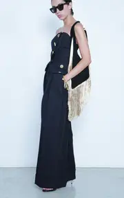 [FRANÇOISE] Exclusive Push Medium Fringed Suede Shoulder Bag