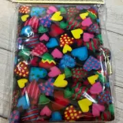 Vintage Penway Diary Padded Puffy w/lock and keys Rainbow Color Paper NOS TubM