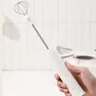 Electric Milk Frother Electric Egg Beater for Latte Cappuccino Drinks Mix
