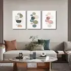 3pcs Abstract Geometric Wall Art Canvas Framed 50x70cm