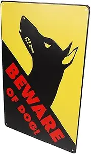Dog Sign Durable Warning Sign for Garden Lightweight Weather Resistant Design Visibility to Alert Visitors for Pet Owners and Dog Lovers