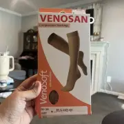 Venosan XXXL Black Open Toe Below Knee Compression Stockings 20-30mmHG