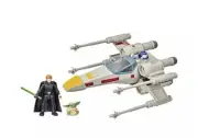 Exclusive Star Wars Mission Fleet X Wing Fighter W/Luke Skywalker and Grogu