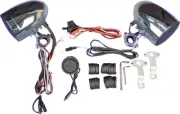 J&M - MHAS-BLU3 Self-Amplified Speaker Kit Handlebar Mount Bluetooth