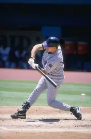 Catcher Jorge Fabregas of the Arizona Diamondbacks in action 1998 Old Photo 3