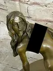 Erotic Art Deco Nude Stripper Go Bar Decoration Decor Bronze Figurine Figure