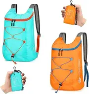 Viiotu 2 Pack Ultralight Backpack Water Resistant Travel Backpack Multifunctional Foldable for Men and Women Camping Hiking Cycling