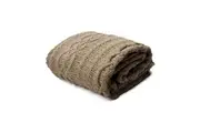 Asher Brown Knitted Throw Rug