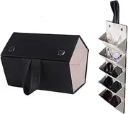 [POIUNA] Sunglasses Organizer with 5 Slots, Travel Glasses Case Multiple Pairs Portable Eyeglasses Storage Case