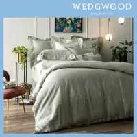 在飛比找momo購物網優惠-【WEDGWOOD】100%亞麻素色被套枕套組-喬木綠(雙人
