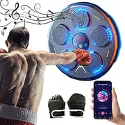 PFATURKHN 2024 Upgrade Wall Mounted Boxing Training Machine,Smart Music Boxing Machine with Boxing Gloves & USB Charging, Bluetooth Boxing Training Punching Equipment for Home Workout Stress Relief