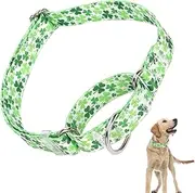 Martingale Dog Collar with Quick Release Dog Training Collars for Small Medium Large Dogs（Clovers M)