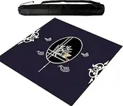 Square Mahjong Mat with Rubber Backing, Anti Slip and Wear-Resistant Tablecloth, Table Mat for Mahjong Paigow Poker Card Games,Blue (70 cm/27.55 in)