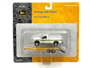 1/64 John Deere Ford Dually Pickup Truck With Flatbed Trailier