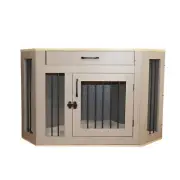 ALEKO Dog Crate Furniture Cage Kennel with Cushion Drawer for Small Medium Pet