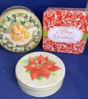 Christmas cookie jar cookie box gift box set of 3 Christmas Cookies